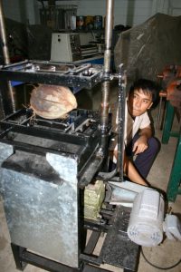 RMUTT students producing a coconut peeler