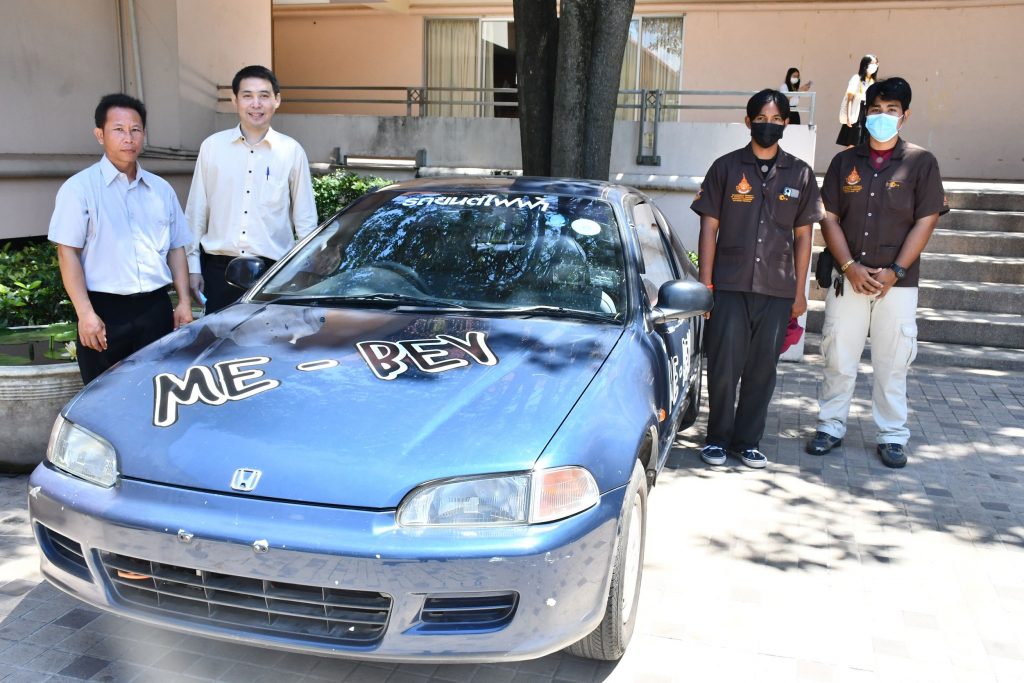 RMUTT mechanical students dazzle, turning gasoline vehicle to an EV